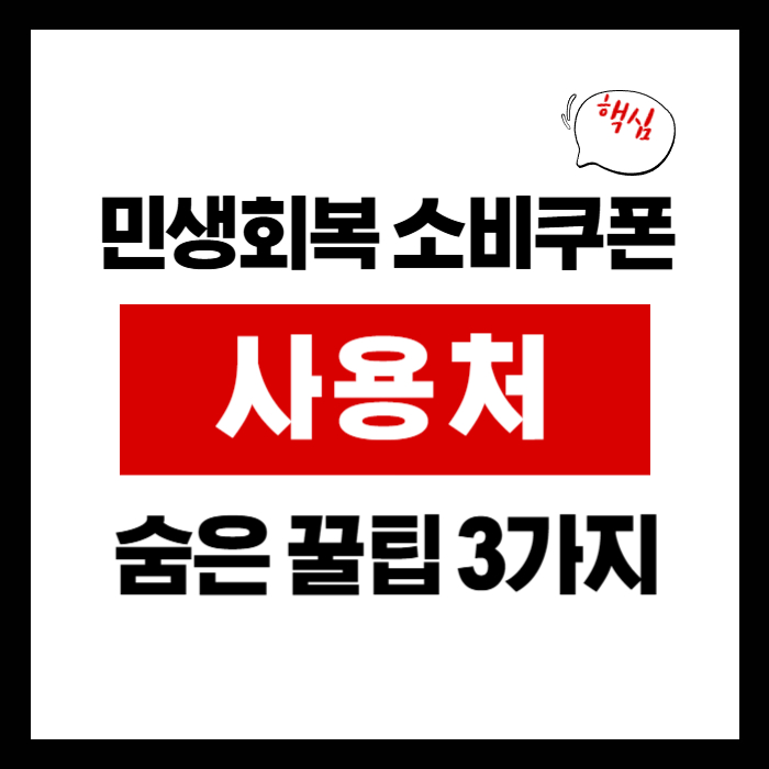 민생회복 소비쿠폰