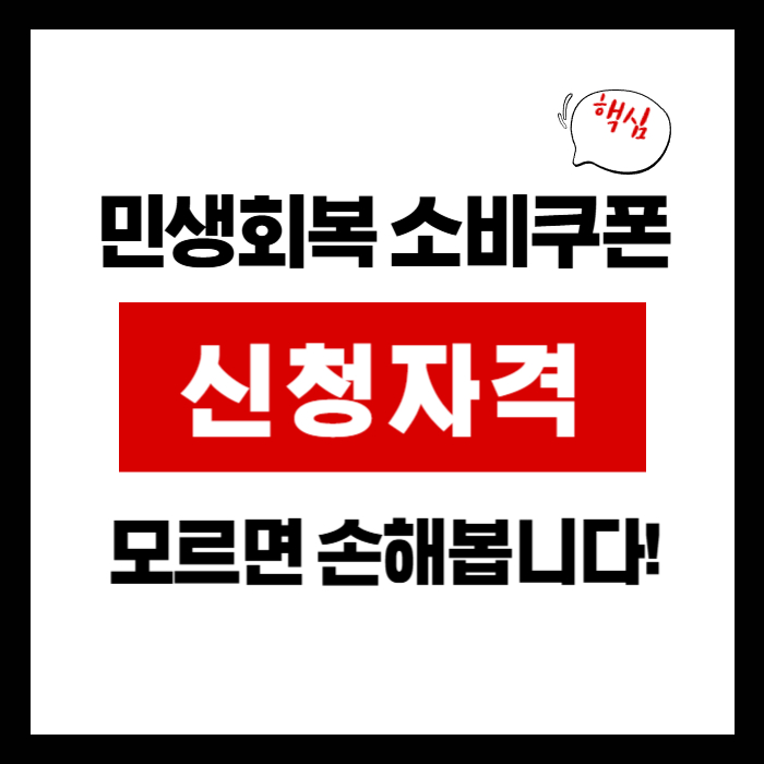 민생회복 소비쿠폰