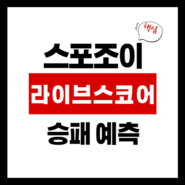 스포조이 라이브 스코어