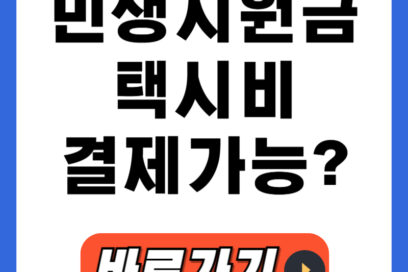 민생회복지원금 택시비, 타는 법? 소비쿠폰 활용 꿀팁!