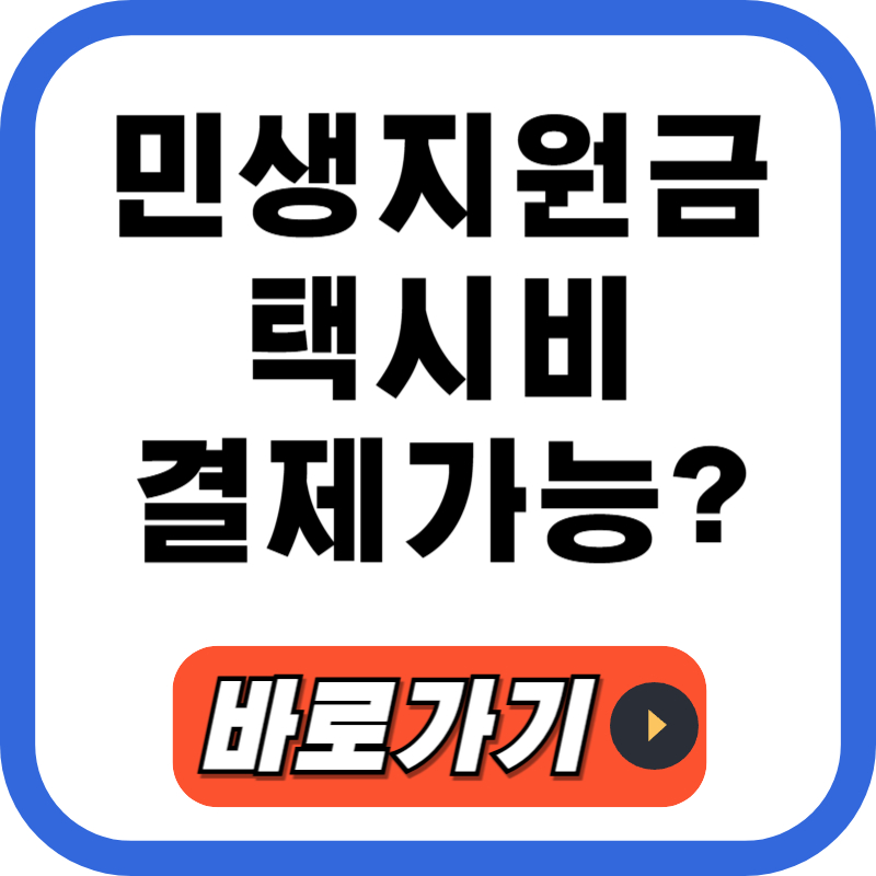 민생회복지원금 택시비