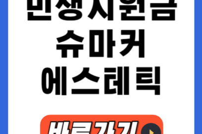 민생지원금 슈마커와 에스테틱 결제 전 이것부터 보세요!