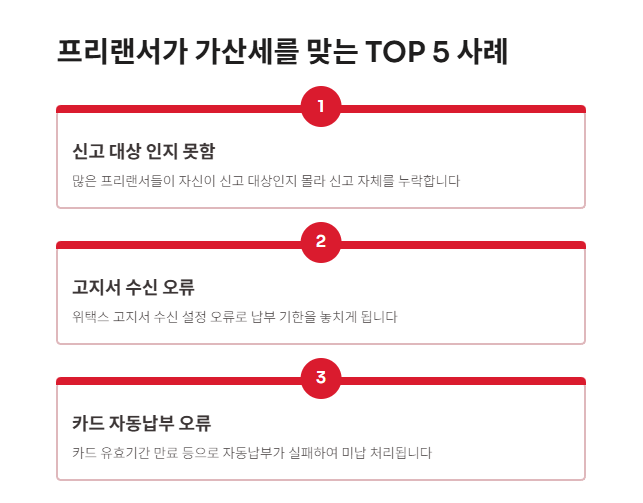프리랜서 가사세를 맞는 TOP5