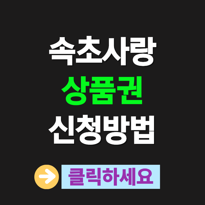 속초사랑상품권