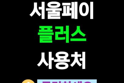 서울페이플러스 사용처 서울사랑상품권 온라인 오프라인 가맹점 완벽 정리