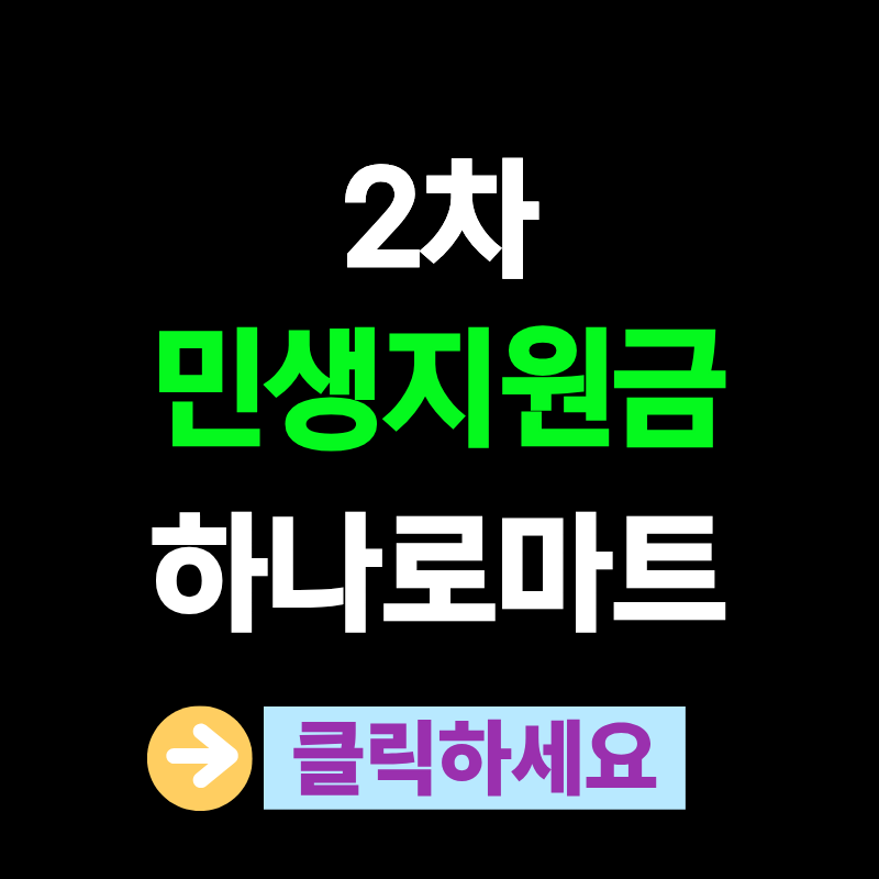 2차 민생지원금 하나로마트