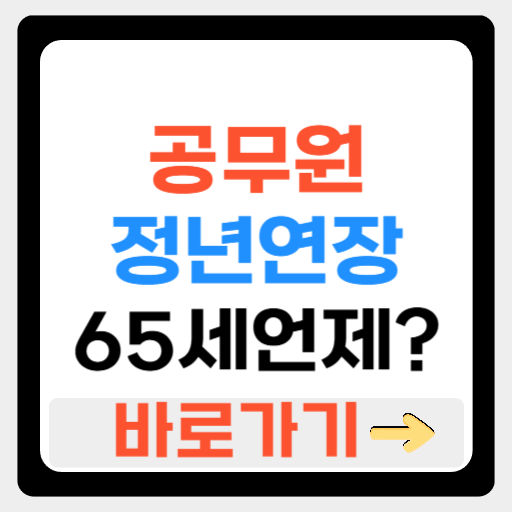 공무원 정년연장 65세